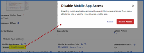 Disable Mobile App Access